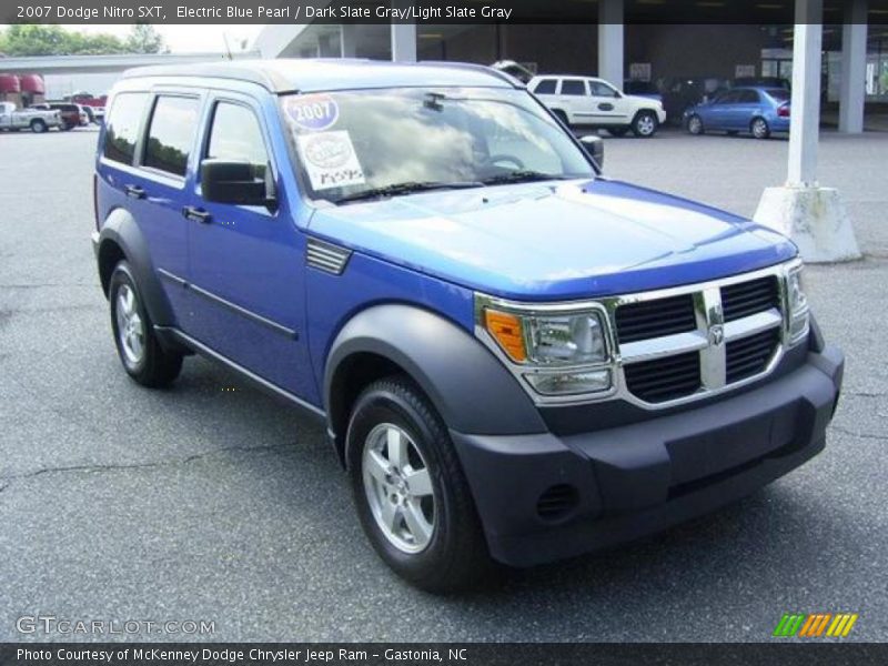 Electric Blue Pearl / Dark Slate Gray/Light Slate Gray 2007 Dodge Nitro SXT