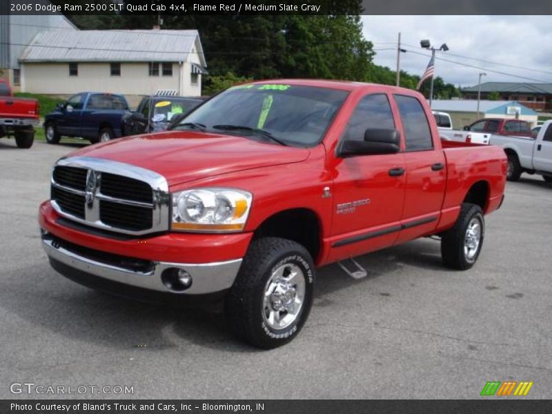 Flame Red / Medium Slate Gray 2006 Dodge Ram 2500 SLT Quad Cab 4x4