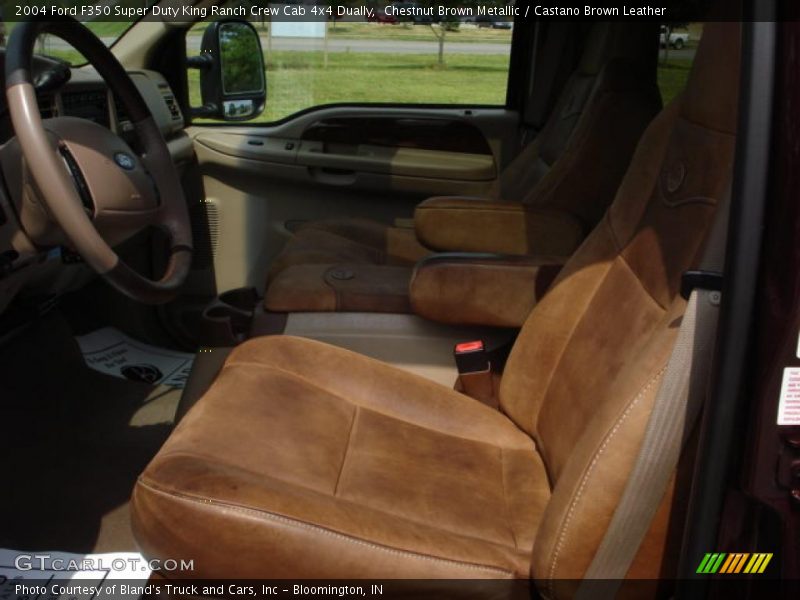 Chestnut Brown Metallic / Castano Brown Leather 2004 Ford F350 Super Duty King Ranch Crew Cab 4x4 Dually