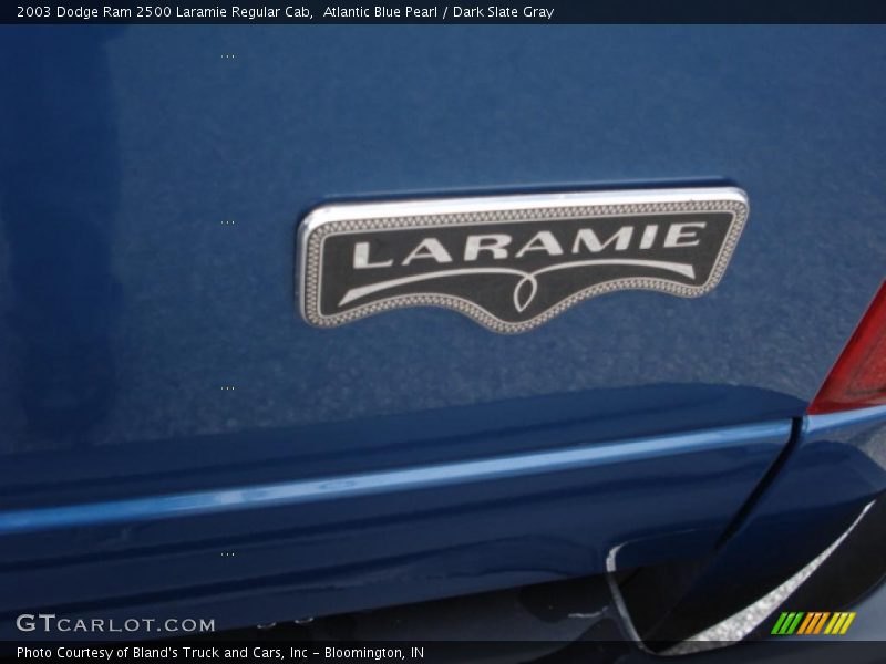 Atlantic Blue Pearl / Dark Slate Gray 2003 Dodge Ram 2500 Laramie Regular Cab