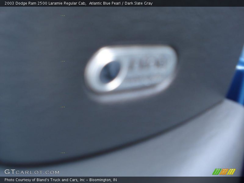 Atlantic Blue Pearl / Dark Slate Gray 2003 Dodge Ram 2500 Laramie Regular Cab