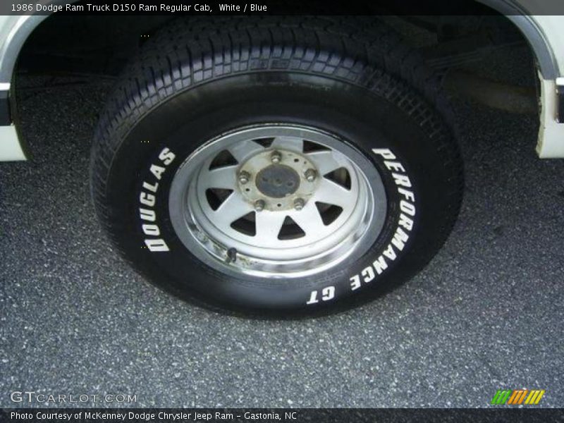 White / Blue 1986 Dodge Ram Truck D150 Ram Regular Cab