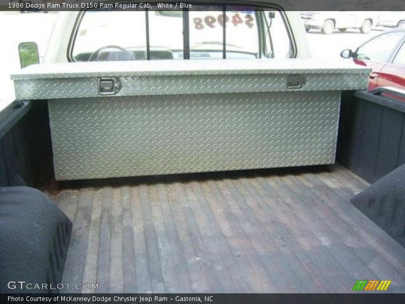 White / Blue 1986 Dodge Ram Truck D150 Ram Regular Cab