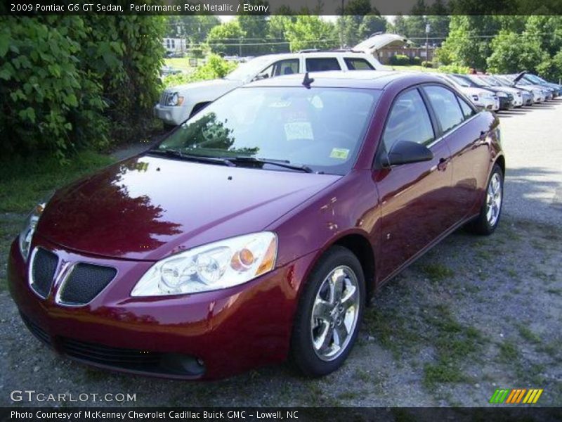 Performance Red Metallic / Ebony 2009 Pontiac G6 GT Sedan