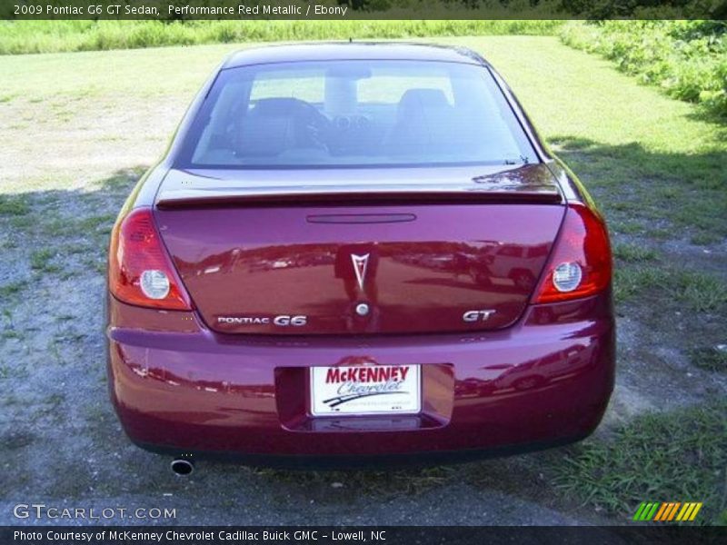 Performance Red Metallic / Ebony 2009 Pontiac G6 GT Sedan