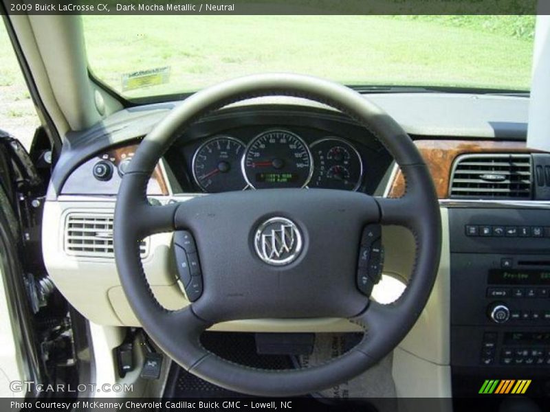 Dark Mocha Metallic / Neutral 2009 Buick LaCrosse CX