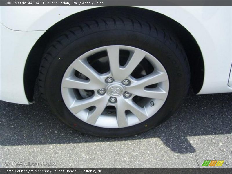 Rally White / Beige 2008 Mazda MAZDA3 i Touring Sedan