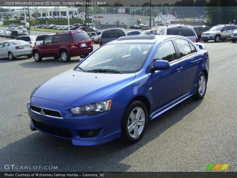 Octane Blue Pearl / Black 2009 Mitsubishi Lancer ES Sport