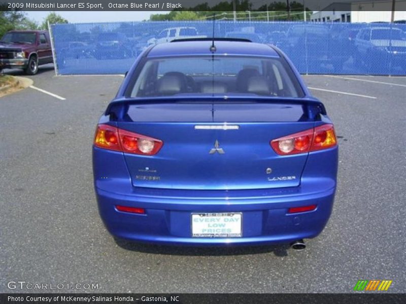 Octane Blue Pearl / Black 2009 Mitsubishi Lancer ES Sport