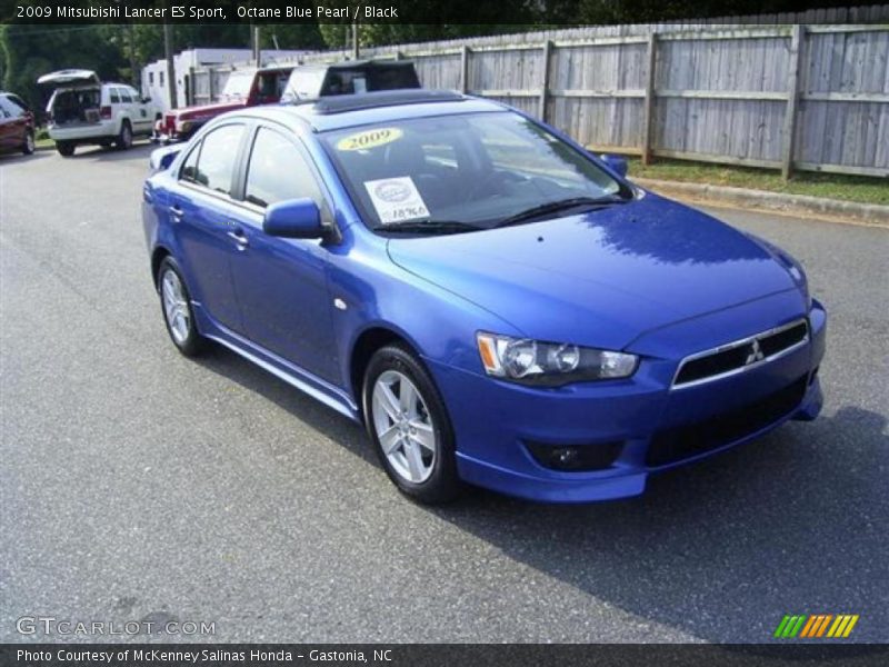 Octane Blue Pearl / Black 2009 Mitsubishi Lancer ES Sport