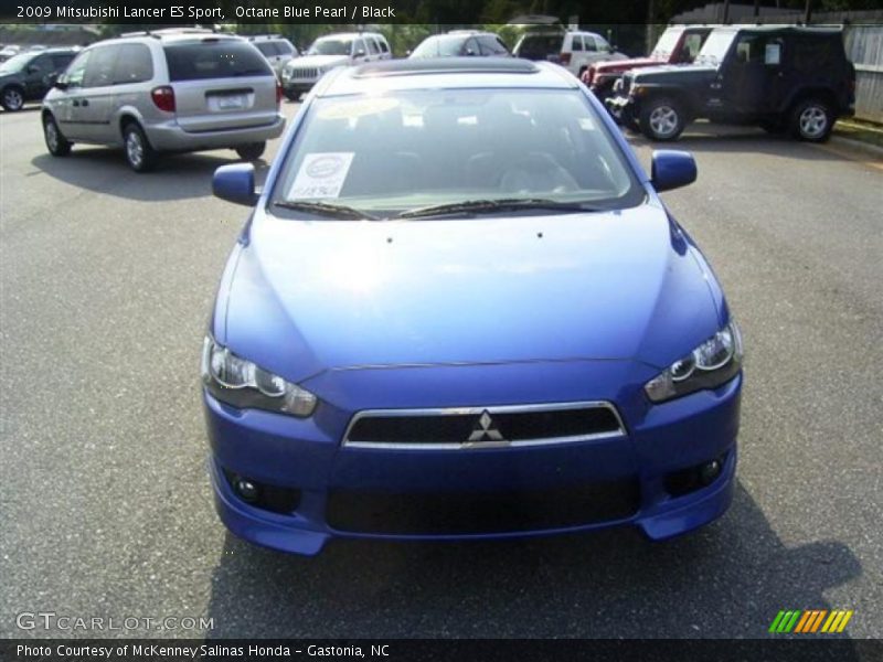 Octane Blue Pearl / Black 2009 Mitsubishi Lancer ES Sport