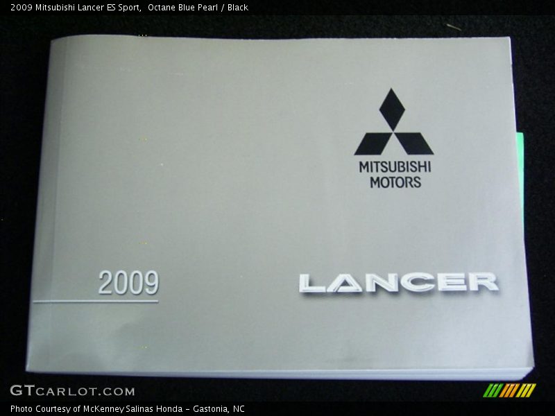 Octane Blue Pearl / Black 2009 Mitsubishi Lancer ES Sport
