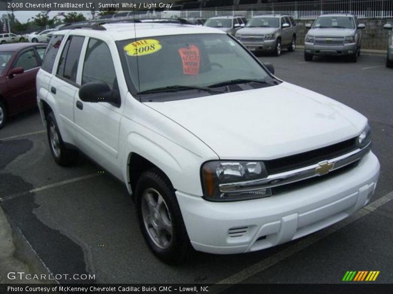 Summit White / Light Gray 2008 Chevrolet TrailBlazer LT