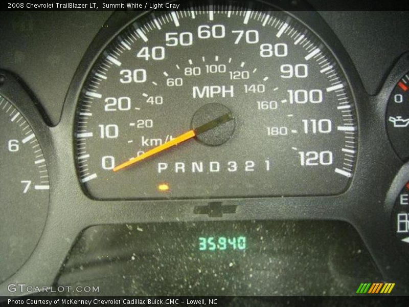 Summit White / Light Gray 2008 Chevrolet TrailBlazer LT
