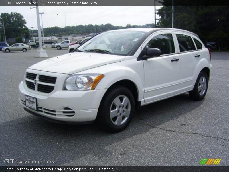 Stone White / Pastel Slate Gray 2007 Dodge Caliber SE