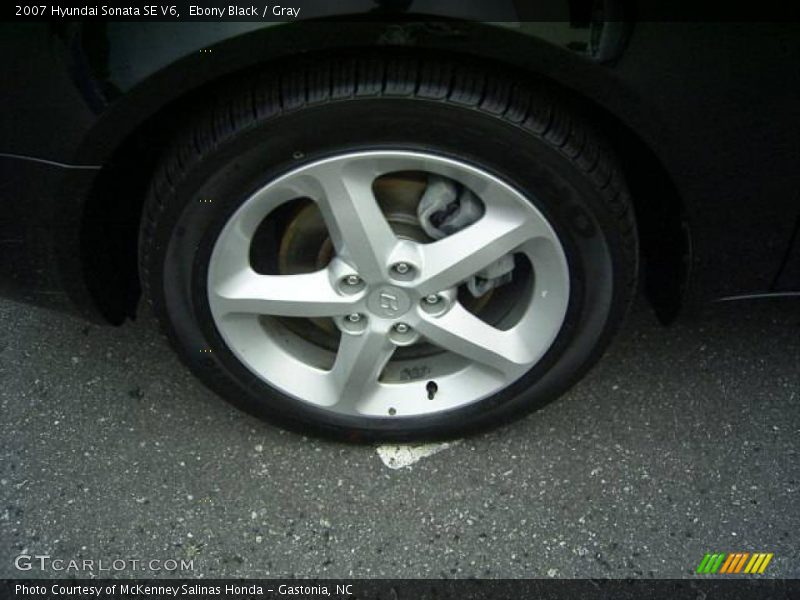 Ebony Black / Gray 2007 Hyundai Sonata SE V6