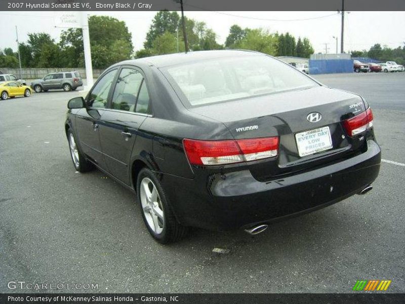Ebony Black / Gray 2007 Hyundai Sonata SE V6