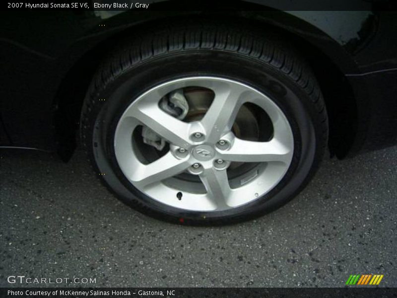 Ebony Black / Gray 2007 Hyundai Sonata SE V6