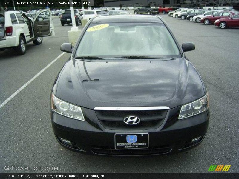 Ebony Black / Gray 2007 Hyundai Sonata SE V6