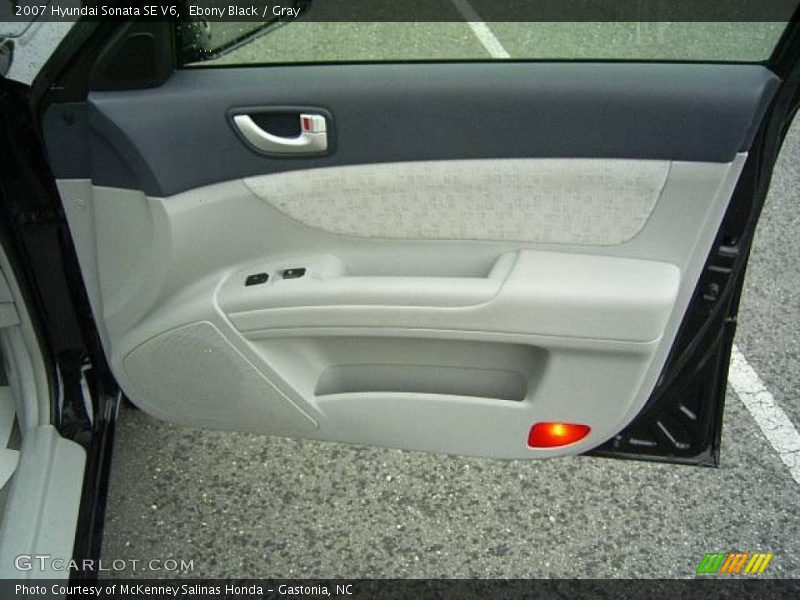 Ebony Black / Gray 2007 Hyundai Sonata SE V6