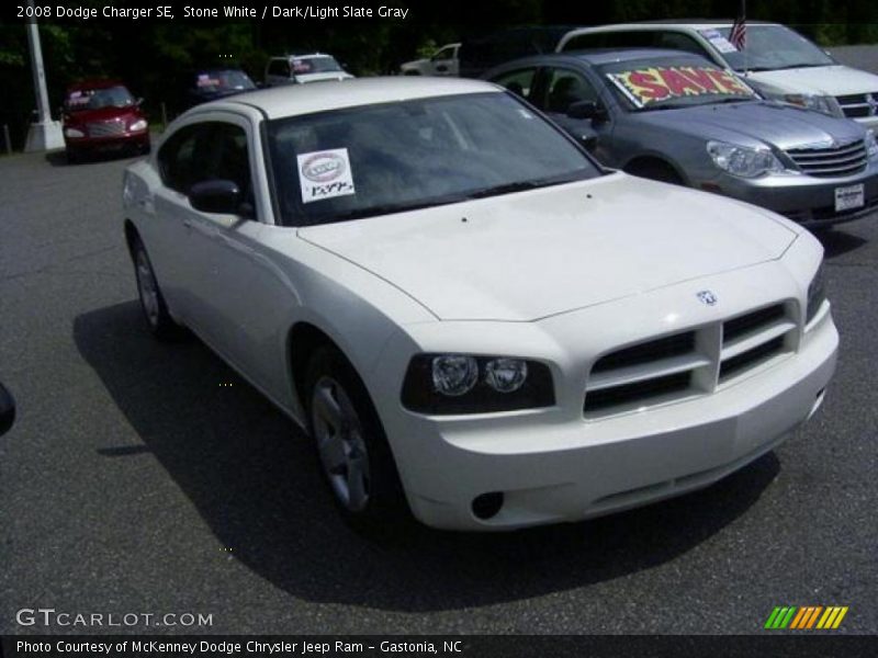 Stone White / Dark/Light Slate Gray 2008 Dodge Charger SE