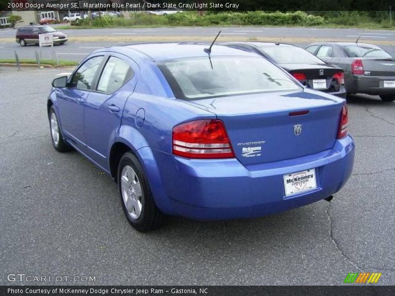 Marathon Blue Pearl / Dark Slate Gray/Light Slate Gray 2008 Dodge Avenger SE