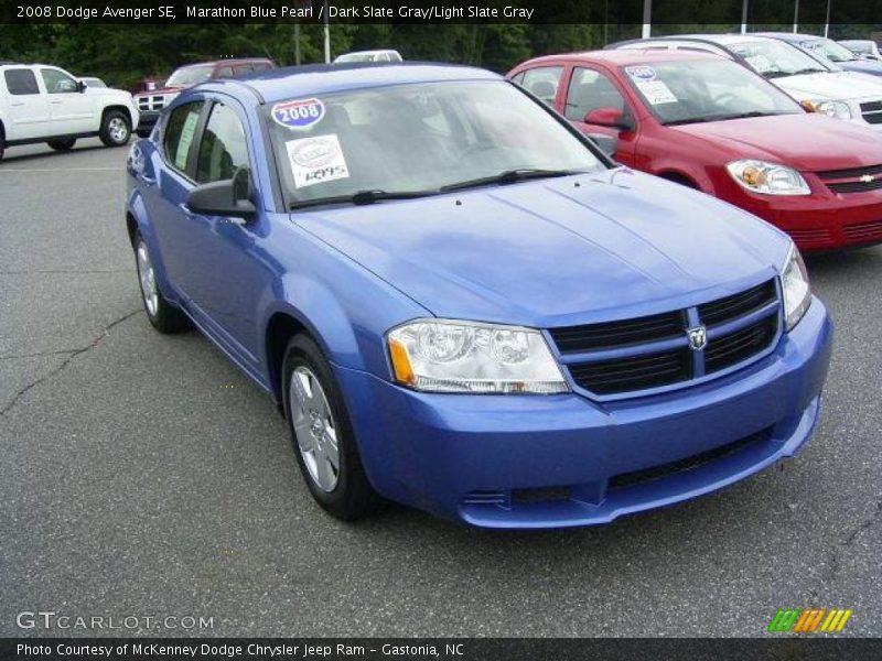 Marathon Blue Pearl / Dark Slate Gray/Light Slate Gray 2008 Dodge Avenger SE