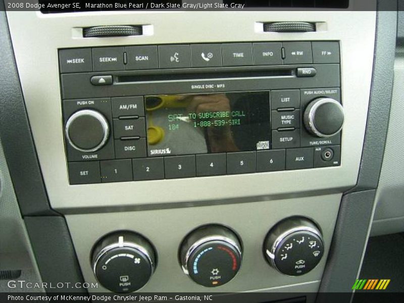 Marathon Blue Pearl / Dark Slate Gray/Light Slate Gray 2008 Dodge Avenger SE
