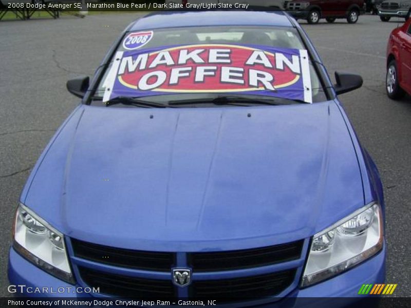 Marathon Blue Pearl / Dark Slate Gray/Light Slate Gray 2008 Dodge Avenger SE