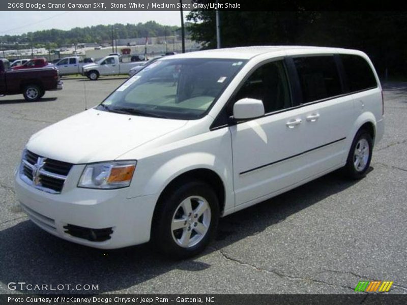 Stone White / Medium Slate Gray/Light Shale 2008 Dodge Grand Caravan SXT