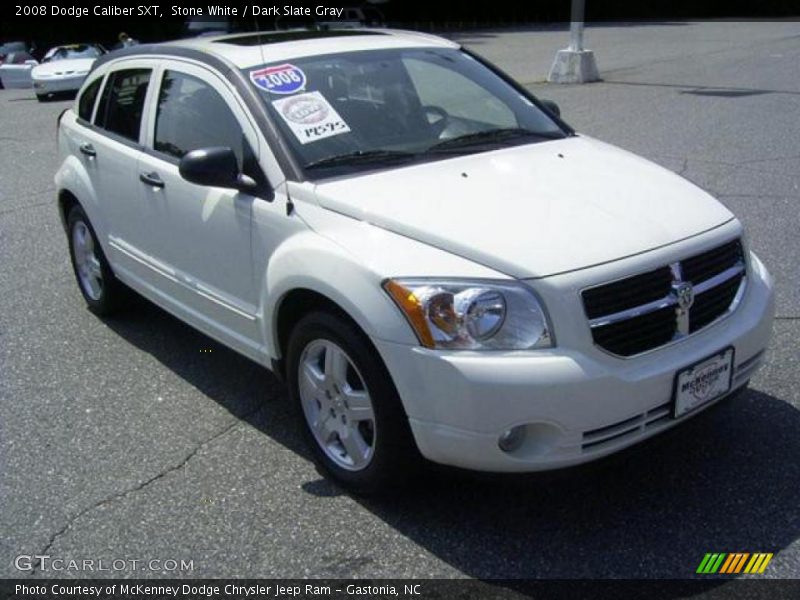 Stone White / Dark Slate Gray 2008 Dodge Caliber SXT