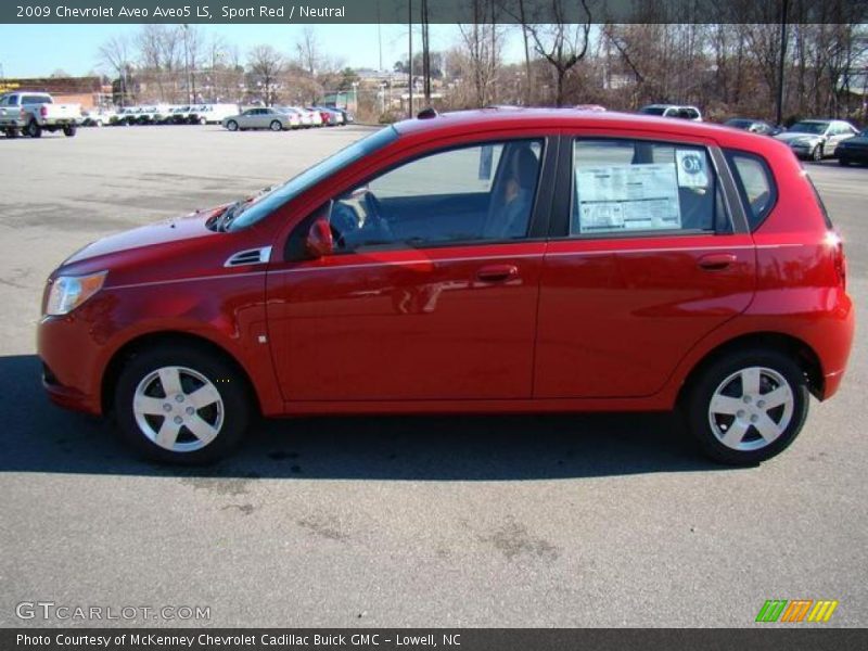Sport Red / Neutral 2009 Chevrolet Aveo Aveo5 LS