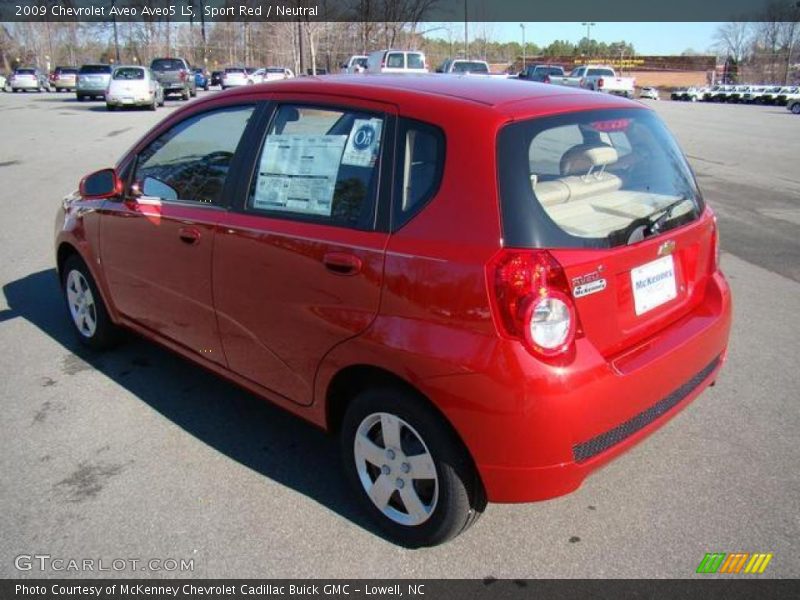 Sport Red / Neutral 2009 Chevrolet Aveo Aveo5 LS