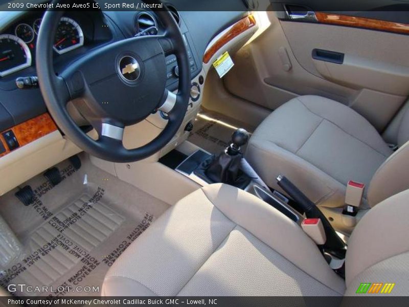Sport Red / Neutral 2009 Chevrolet Aveo Aveo5 LS