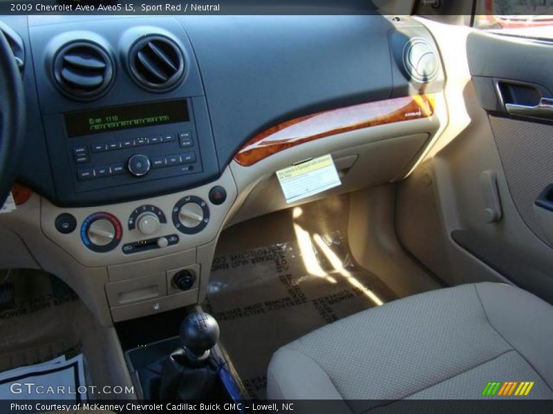 Sport Red / Neutral 2009 Chevrolet Aveo Aveo5 LS