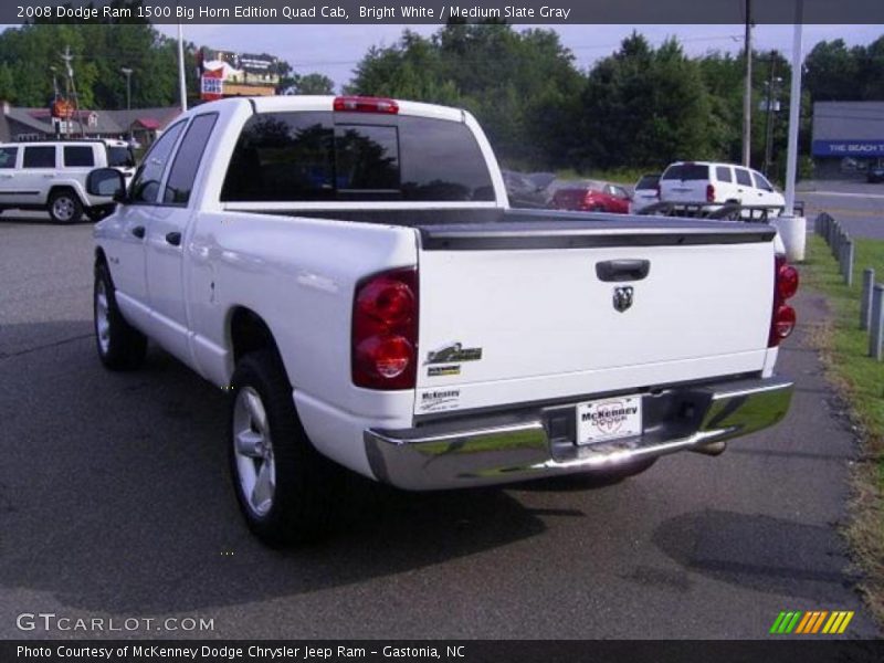 Bright White / Medium Slate Gray 2008 Dodge Ram 1500 Big Horn Edition Quad Cab