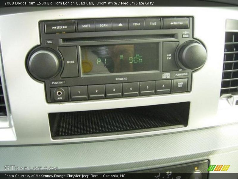 Bright White / Medium Slate Gray 2008 Dodge Ram 1500 Big Horn Edition Quad Cab