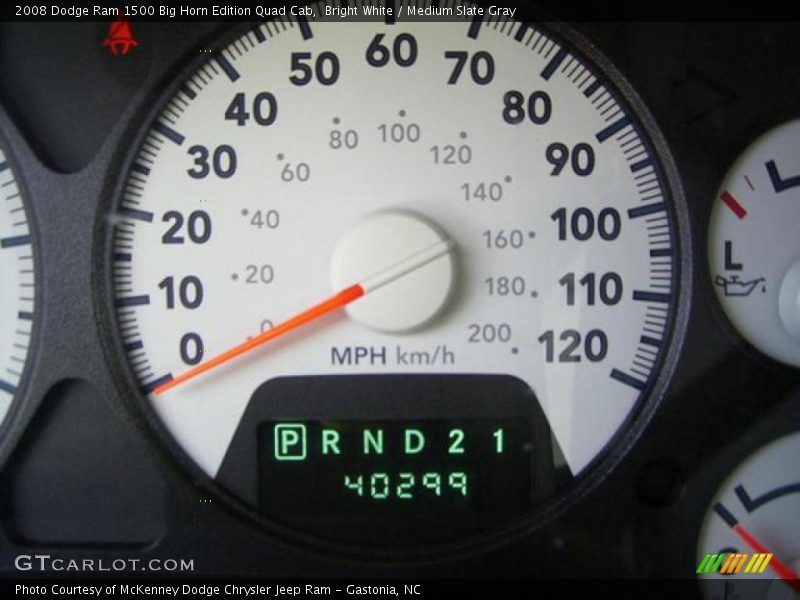 Bright White / Medium Slate Gray 2008 Dodge Ram 1500 Big Horn Edition Quad Cab