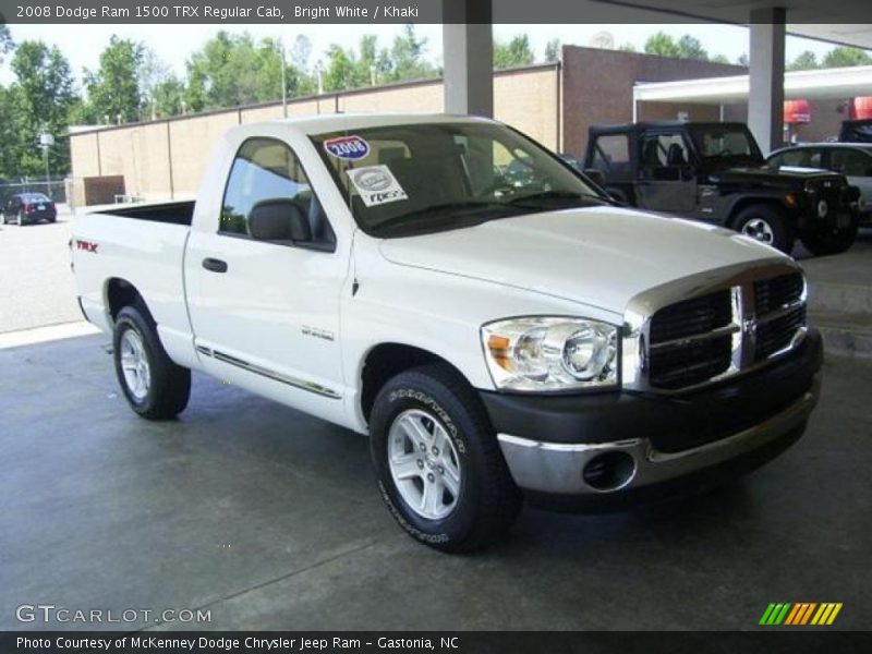 Bright White / Khaki 2008 Dodge Ram 1500 TRX Regular Cab