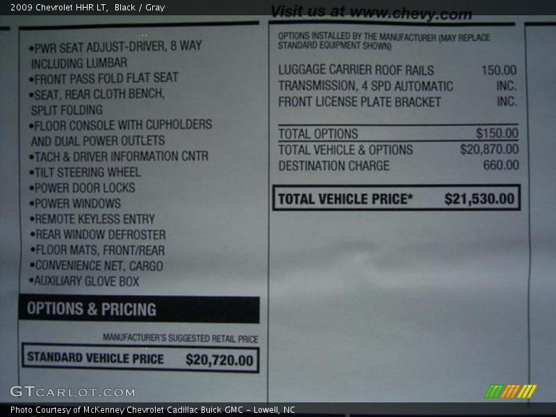 Black / Gray 2009 Chevrolet HHR LT