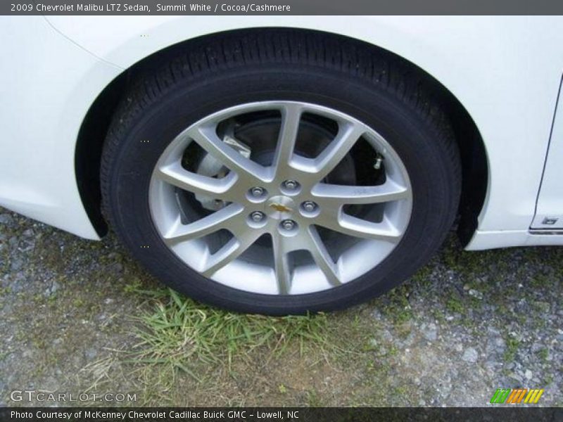 Summit White / Cocoa/Cashmere 2009 Chevrolet Malibu LTZ Sedan