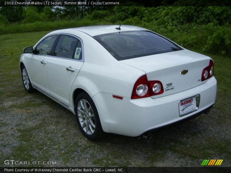 Summit White / Cocoa/Cashmere 2009 Chevrolet Malibu LTZ Sedan
