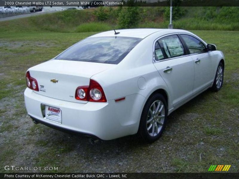Summit White / Cocoa/Cashmere 2009 Chevrolet Malibu LTZ Sedan