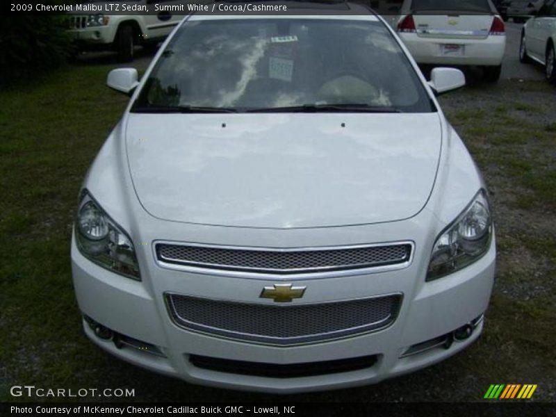 Summit White / Cocoa/Cashmere 2009 Chevrolet Malibu LTZ Sedan