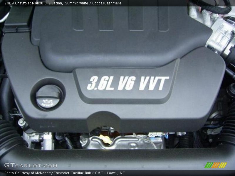 Summit White / Cocoa/Cashmere 2009 Chevrolet Malibu LTZ Sedan
