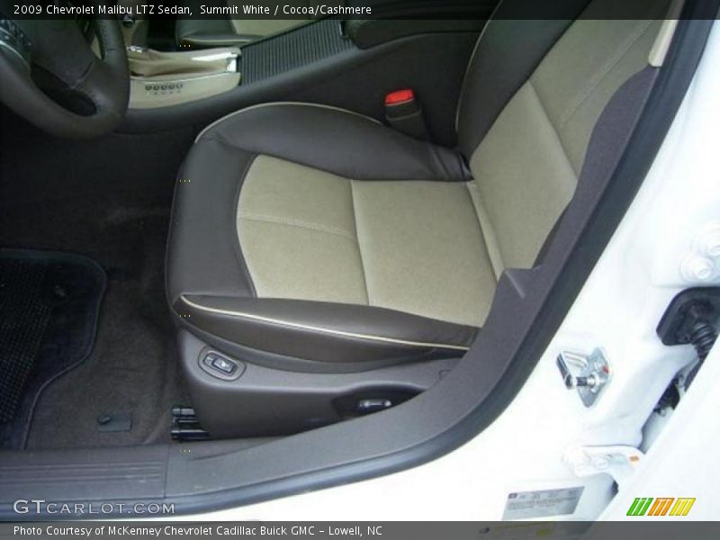 Summit White / Cocoa/Cashmere 2009 Chevrolet Malibu LTZ Sedan