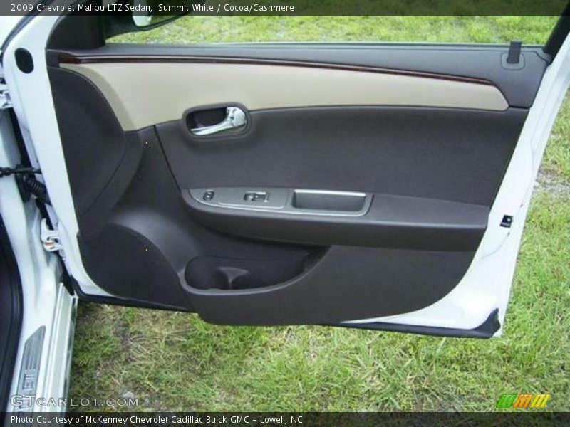 Summit White / Cocoa/Cashmere 2009 Chevrolet Malibu LTZ Sedan
