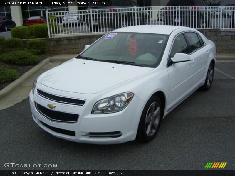 Summit White / Titanium 2009 Chevrolet Malibu LT Sedan