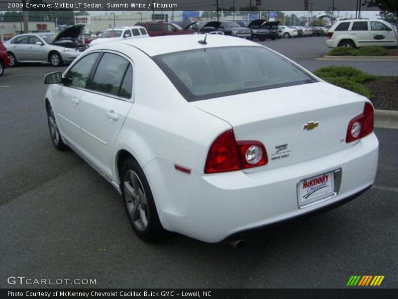 Summit White / Titanium 2009 Chevrolet Malibu LT Sedan