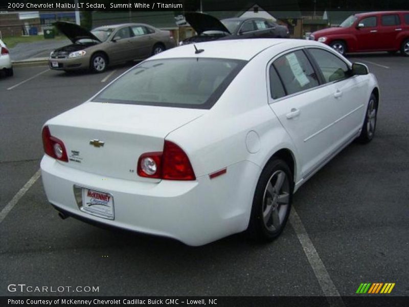 Summit White / Titanium 2009 Chevrolet Malibu LT Sedan
